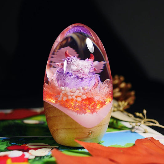 Kochwert Dragon Egg Resin Night Light – Handmade Romantic Galaxy Home Decor and Gift