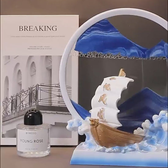 Kochwert Resin Sand Art Decor-3D Round Sailing Home Decor Meaningful Blessing Gift-13