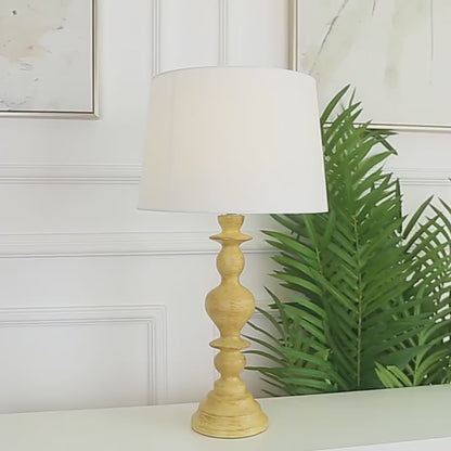 Kochwert Nordic Vintage Bedside Table Lamp – Warm Linen Shade Lamp for Cozy Bedroom Lighting-3