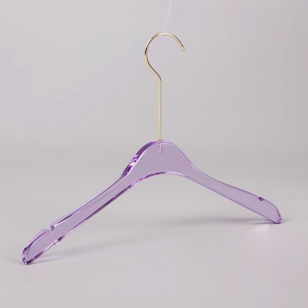 Kochwert Purple Acrylic Clothing Hanger - Long Hook Durable for Hanging Dresses and Pants-3