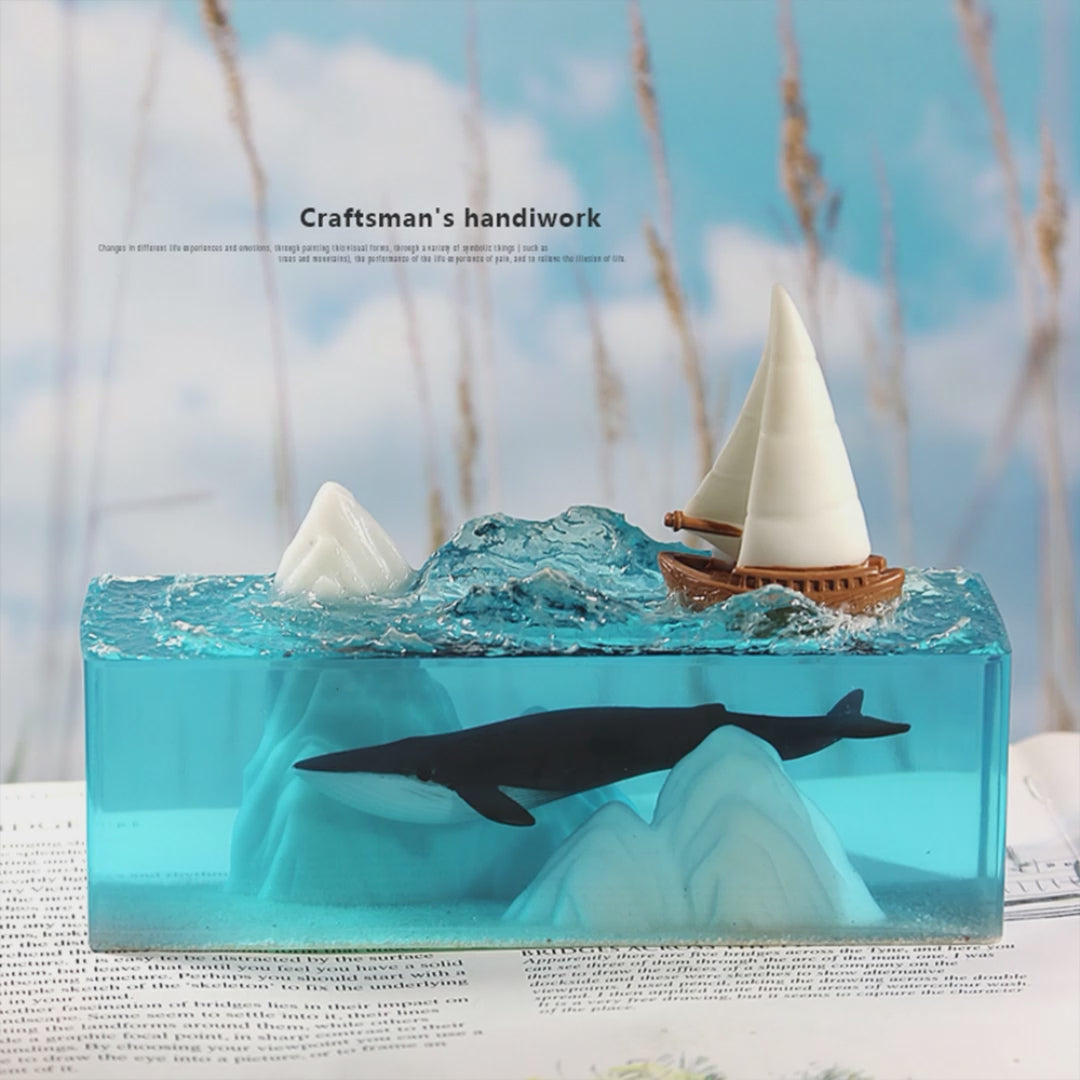 Kochwert Ocean Whale Resin Night Light – Perfect for Birthday Gifts and Home Decor-3