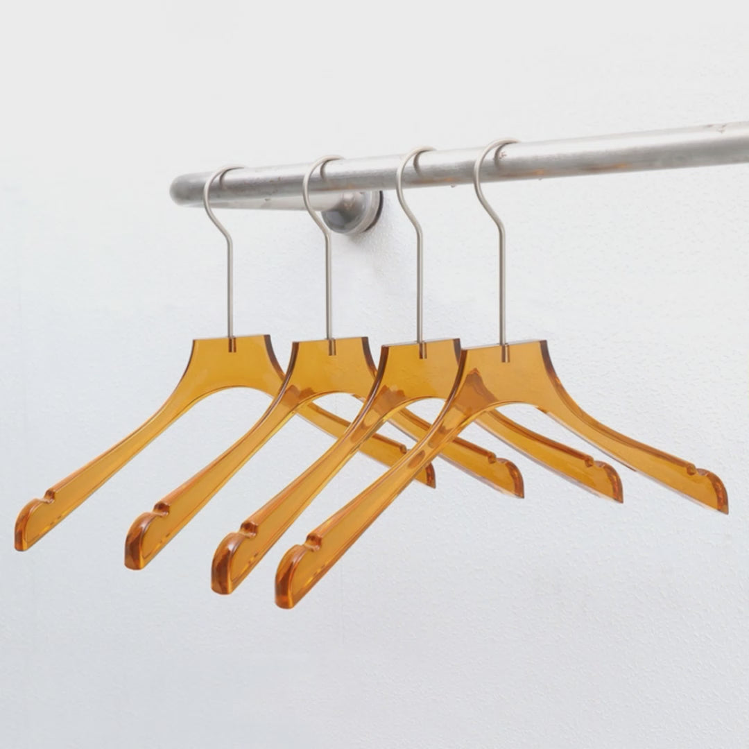 Kochwert Clear Acrylic Hanger with Long Hook & Non-Slip Clips – For Pants, Dresses, Suits-3