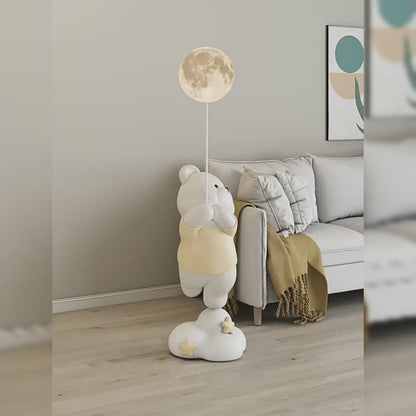 Kochwert Cute Bear & Bunny Kids Bedside Lamp – Warm Night Light for Bedroom & Living Room-3